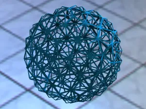 Wireframe Shape Triangulated Ball