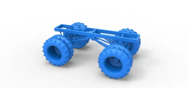 Chassis of Vintage Monster Truck with double wheels Scale 1:25 — Фото 21 из 26