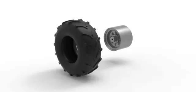 Front wheel from Mud dragster Version 4 Scale 1:25 — Фото 11 из 12