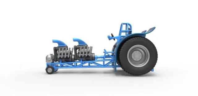 Diecast Pulling tractor with 2 engines V8 Scale 1:25 — Фото 6 из 31