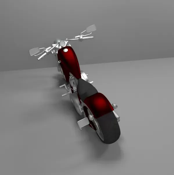 3D Printable Big Dog K9 Chopper Motorcycle Model — Image 3 of 8