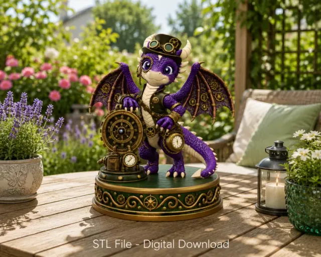 Clockwork Fantasy Dragon STL for 3D Printing — Фото 2 из 11