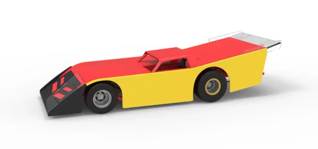 Vintage Dirt late model Race car Version 5 Scale 1:25 — Фото 30 из 30