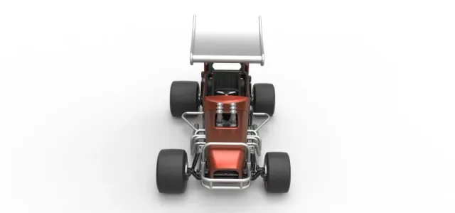 Vintage Winged Supermodified stock car Scale 1:25 — Фото 8 из 31
