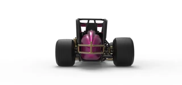 Dirt Silver Crown Car while turning Scale 1:25 — Image 16 of 30