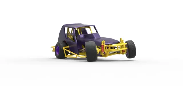 Vintage Northeast Dirt Modified stock car while turning 1:25 — Фото 27 из 31