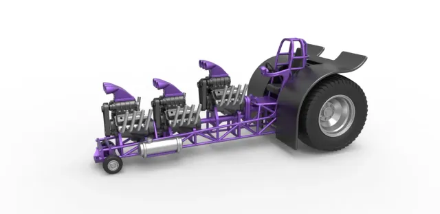Diecast Pulling tractor with 3 engines V8 Scale 1 to 25 — Image 30 of 30