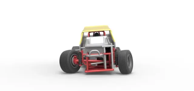 Vintage Dirt Modified stock car V7 while turning Scale 1:25 — Фото 7 из 31