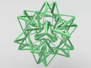 Wireframe Shape Compound of Five Tetrahedra