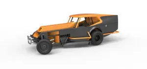 Vintage Dirt Modified stock car Version 5 while turning 1:25