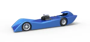 Front engine old school dragster with shell Version 6 Scale 1:25