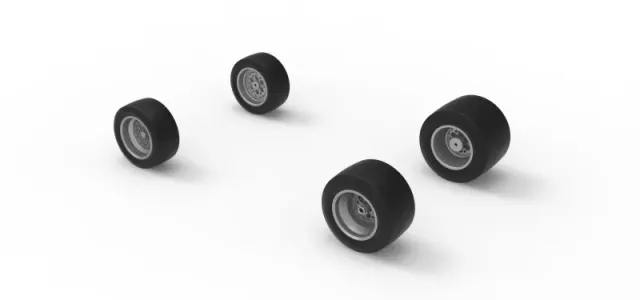 Wheel Set of Pavement Silver Crown Car Version 2 Scale 1:25 — Фото 7 из 11