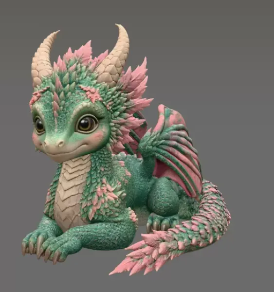 Blossom Guardian Dragon STL File for 3D Print — Фото 4 из 15
