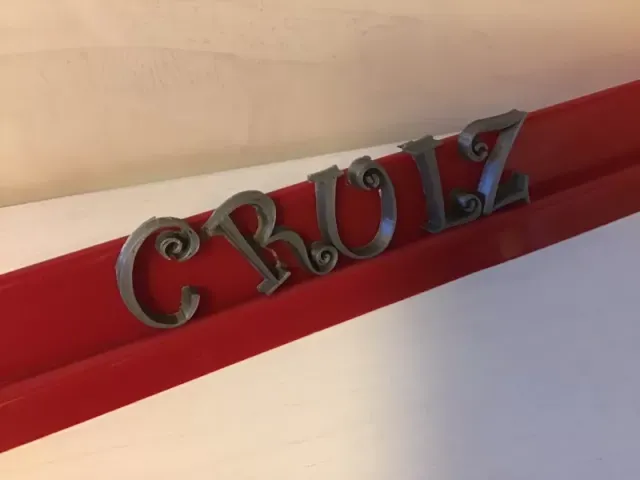 CURLZ font uppercase 3D letters STL file — Image 3 of 4