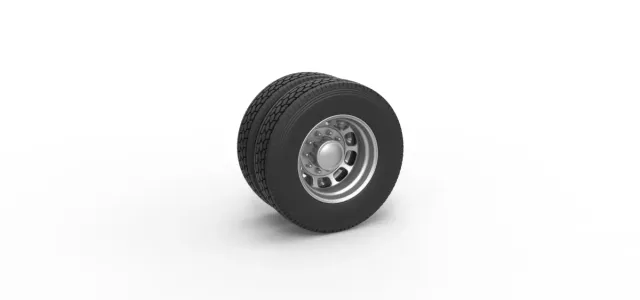 Diecast Rear custom wheel of semi truck Version 3 Scale 1:25 — Фото 12 из 12