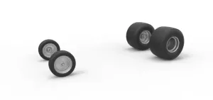 Wheel Set of Vintage Funny Car Scale 1:25