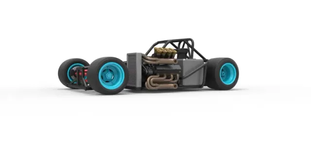 Supermodified front engine race car Base Version 2 Scale 1:25 — Фото 2 из 31