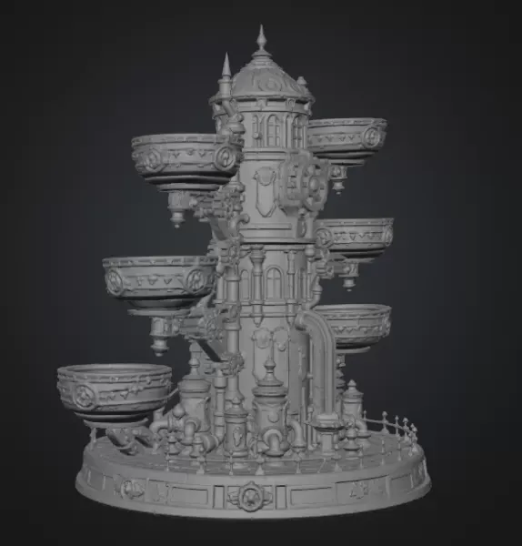 Steampunk Key & Jewelry Organizer STL File for 3D Print — Фото 14 из 17