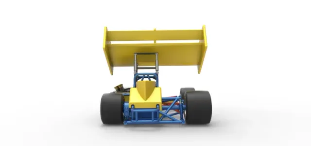 Supermodified front engine Winged race car V2 Scale 1:25 — Image 16 of 30