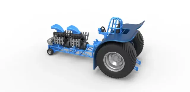 Diecast Pulling tractor with 2 engines V8 Scale 1:25 — Фото 9 из 31