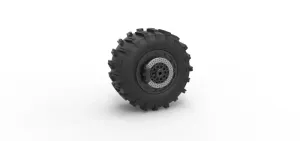 Rear wheel of Top fuel Dirt dragster motorcycle Scale 1:25
