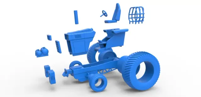 Fun short Pro Stock Pulling Tractor Version 1 Scale 1:25 — Фото 23 из 31