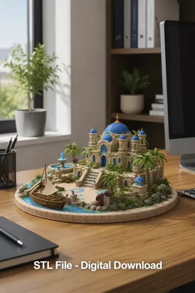 Azure Oasis Palace STL File for 3D Print — Фото 2 из 17