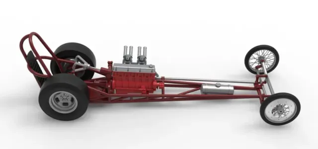 Vintage Front engine dragster Base Version 6 Scale 1:25 — Image 23 of 30
