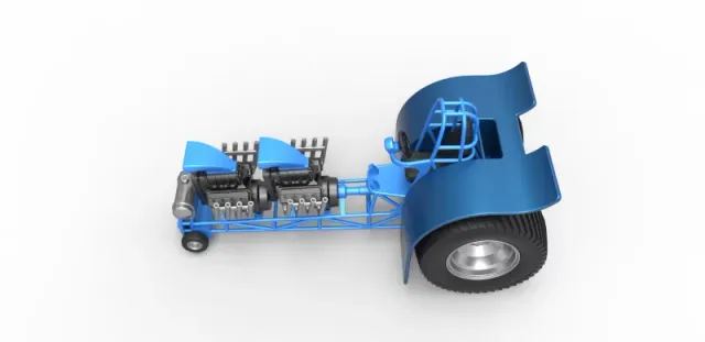 Diecast Pulling tractor with 2 engines V8 Scale 1:25 — Фото 7 из 31