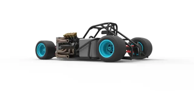 Supermodified front engine race car Base Version 2 Scale 1:25 — Фото 13 из 31