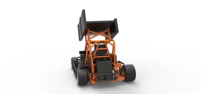 Pavement Winged 600 Micro sprint car Scale 1:25 — Фото 14 из 31