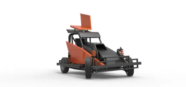 New Zealand Ministock car while turning Version 2 Scale 1 to 25 — Image 27 of 30