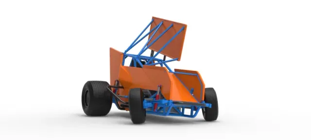 Winged Sprint car Version 2 while turning Scale 1:25 — Фото 27 из 30