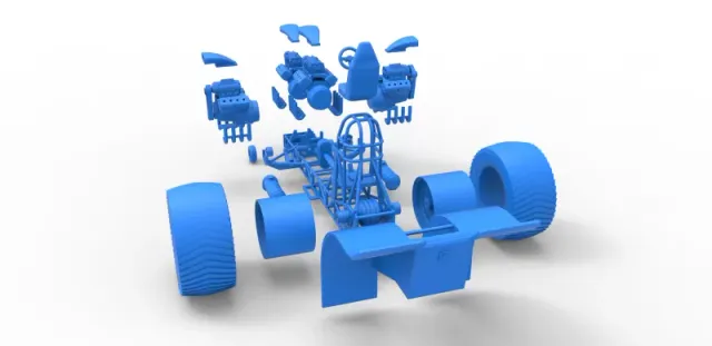 Diecast Pulling tractor with 4 engines V8 Version 6 Scale 1:25 — Image 30 of 31