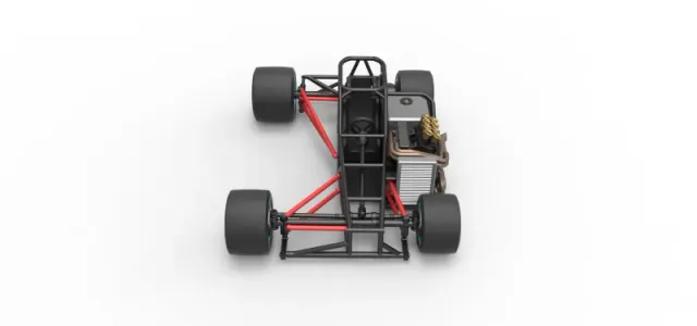 Supermodified front engine race car Base Version 2 Scale 1:25 — Фото 8 из 31