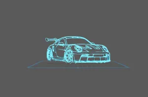 Porsche - 992 GT3 RS Wall Art