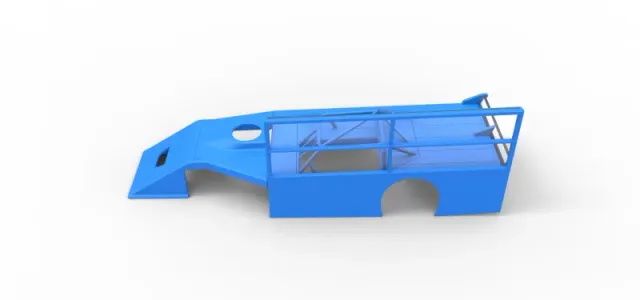 Shell of Asphalt Modified stock car with side wing Scale 1:25 — Image 8 of 27
