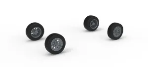 Wheel set of BriSCA Formula 1 Stock Car for Dirt V2 Scale 1:25