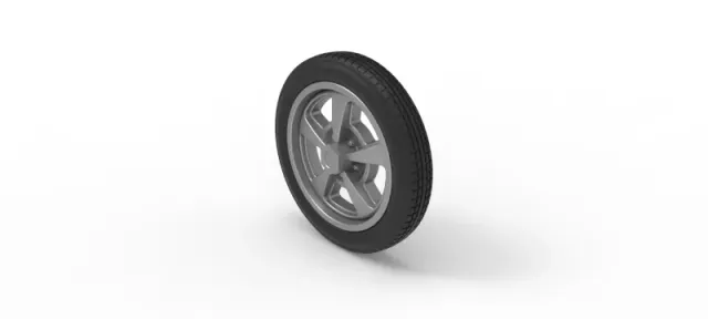 Diecast front wheel of old school dragster Version 2 Scale 1:25 — Image 7 of 11
