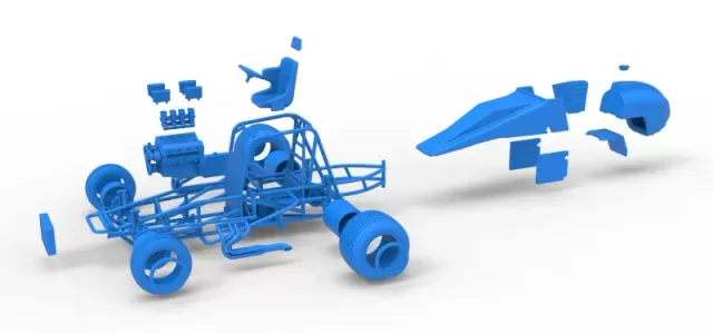 Vintage Dirt Silver Crown Car Scale 1:25 — Image 28 of 30