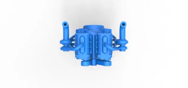 Twin turbo supercharged V8 Engine Version 6 Scale 1:25 — Фото 5 из 17
