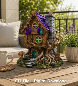 Enchanted Vineyard Cottage STL File for 3D Print