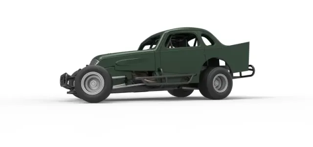 Vintage Dirt Modified stock car while turning Scale 1:25 — Image 2 of 30