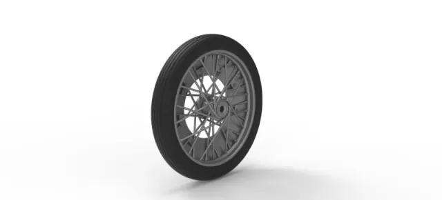 Front wire wheel of vintage dragster Version 3 Scale 1:25 — Image 9 of 14