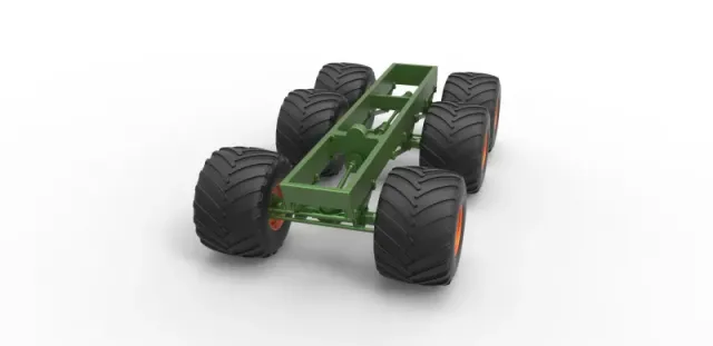 Diecast old school monster truck chassis 6x6 Scale 1:25 — Фото 3 из 31