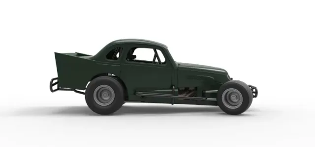 Vintage Dirt Modified stock car while turning Scale 1:25 — Image 22 of 30