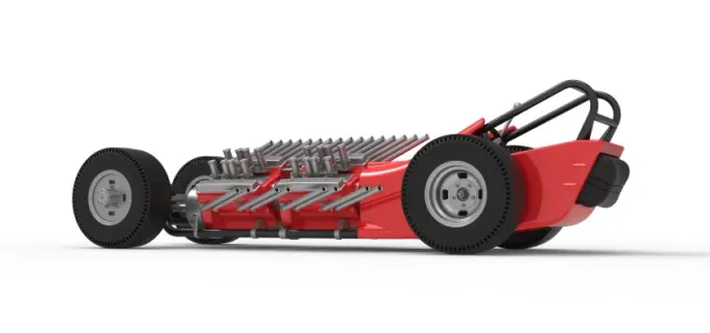 Vintage AWD Dragster Version 2 Scale 1:25 — Фото 13 из 30