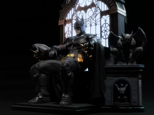 Batman On Throne Fanart STL File For 3D Print — Фото 6 из 25