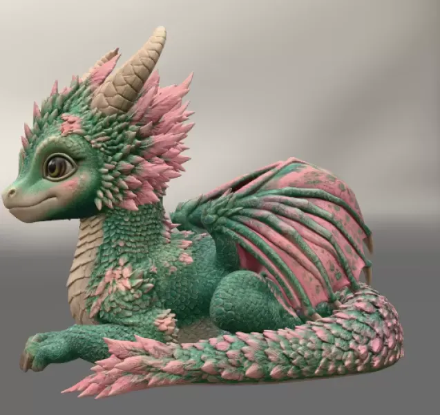 Blossom Guardian Dragon STL File for 3D Print — Фото 6 из 15
