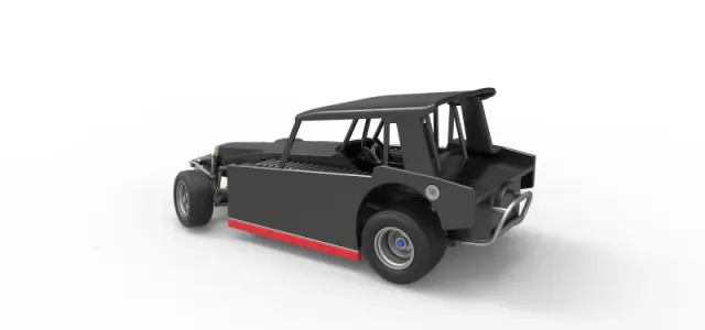 Vintage Dirt Modified stock car V6 while turning Scale 1:25 — Фото 12 из 31